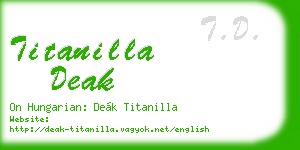 titanilla deak business card